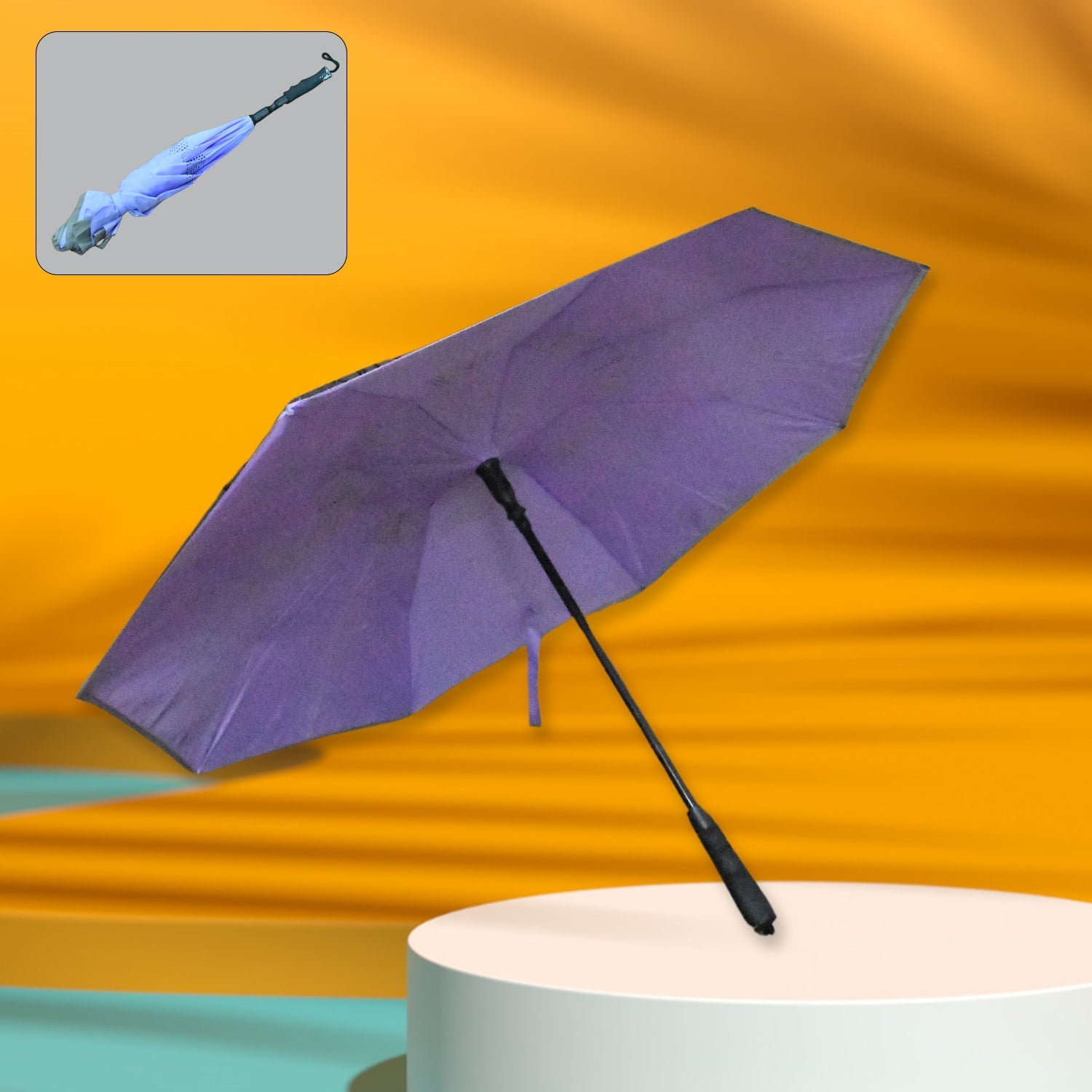 Travel Umbrella Windproof Umbrella Compact Folding Reverse Umbrella Unique Folding Umbrella (1 pc) Travel Umbrella Windproof Umbrella Compact Folding Reverse Umbrella Unique Folding Umbrella (1 pc)